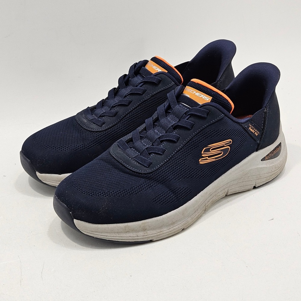 Skechers Slip-ins Arch Fit Swift Fit Women 10 Navy Orange 16959 Walking Shoes